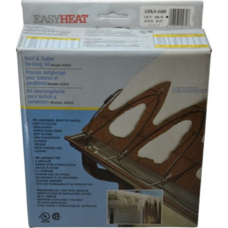 EasyHeat 80 Long, 400 Watt, Roof Deicing Cable 120 Volt Input ADKS-400 - 31736036