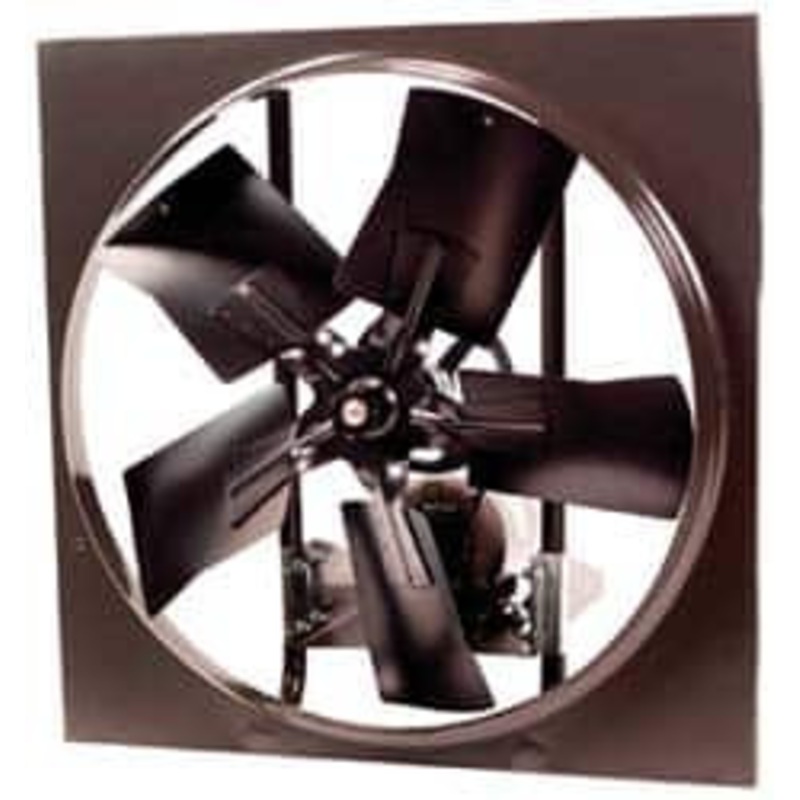 Fantech 36 Blade, Belt Drive, 1-1/2 hp, 16,160 CFM, Totally Enclosed Exhaust Fan 40 Opening Height x 40 Opening Width, 16 Deep, 8 Projection, 115/230 Volt, 1 Speed, Three Phase 1SDE36GX - 04142733
