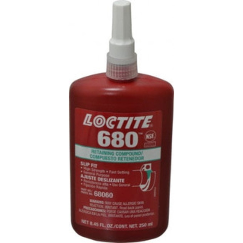 Loctite 250 mL Bottle, Green, High Strength Liquid Retaining Compound Series 680, 24 hr Full Cure Time, Hand Tool Removal 1835196 - 97979868