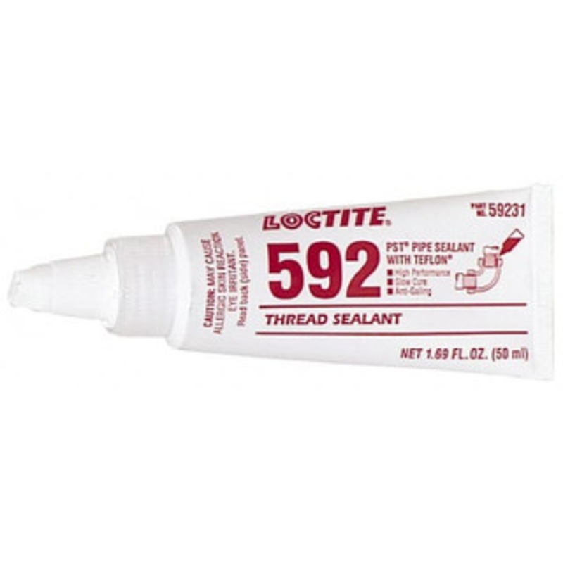 Loctite 50 mL Tube, White, Medium Strength Paste Threadlocker Series 592, 72 hr Full Cure Time, Hand Tool, Heat Removal 209761 - 90026212