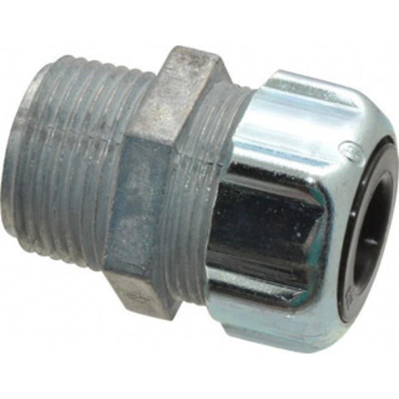 Thomas & Betts 0.25 to 0.375 Liquidtight Straight Strain Relief Cord Grip 3/4 NPT, 1-3/4 OAL, Zinc 2531 - 54059852