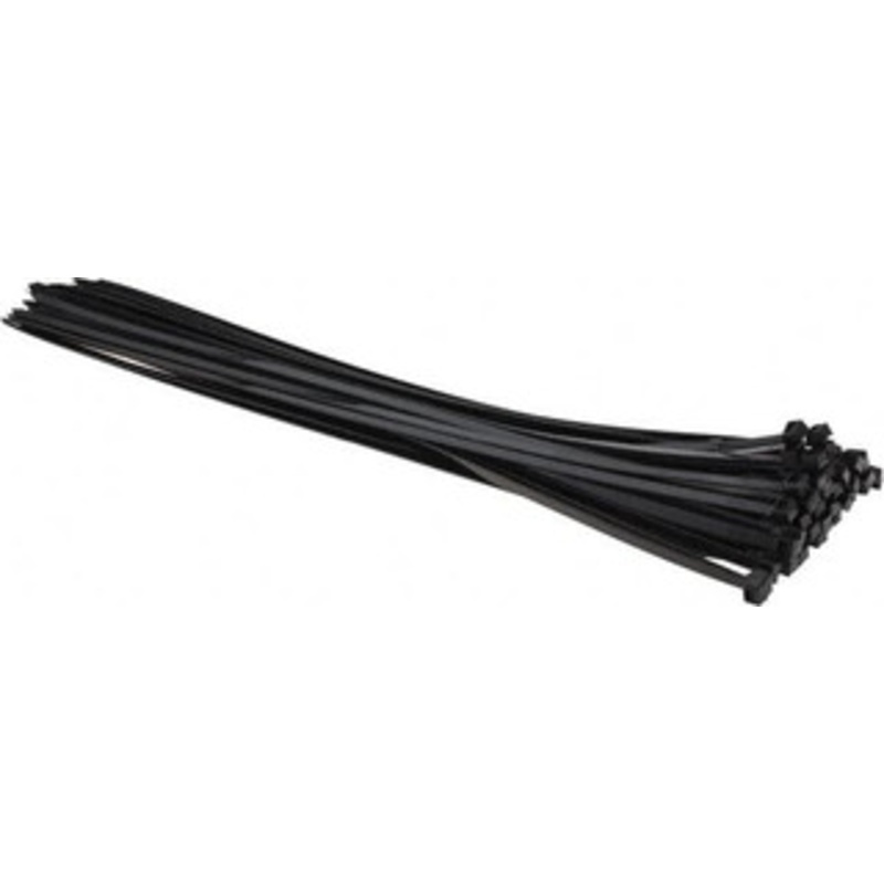 Thomas & Betts 24 Long Black Nylon Standard Cable Tie 175 Lb Tensile Strength, 2.15mm Thick, 7.2 Max Bundle Diam L-24-175-0-L - 48741425