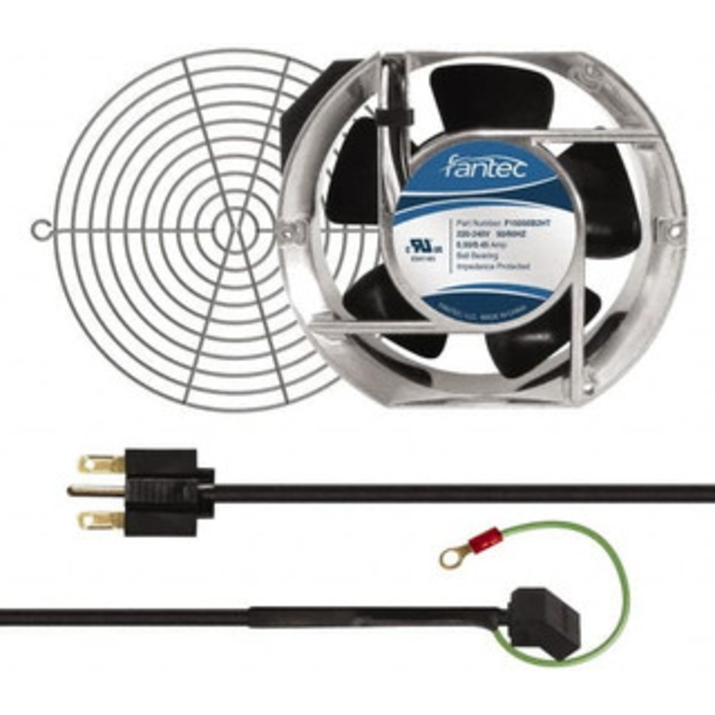 Value Collection 230 Volts, AC, 240 CFM, Oval Tube Axial Fan Kit 0.12/0.16 Amp Rating, 151mm High x 172mm Wide x 51mm Deep, Includes Fan, Fan Guard, Fan Cord CAB807 - 44905883