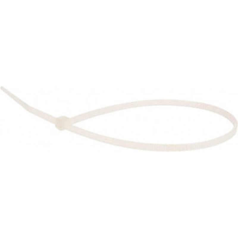 Value Collection 8 Long Natural (Color) Nylon Standard Cable Tie 18 Lb Tensile Strength, 55mm Max Bundle Diam TSL-200-M-YT-M - 68951375