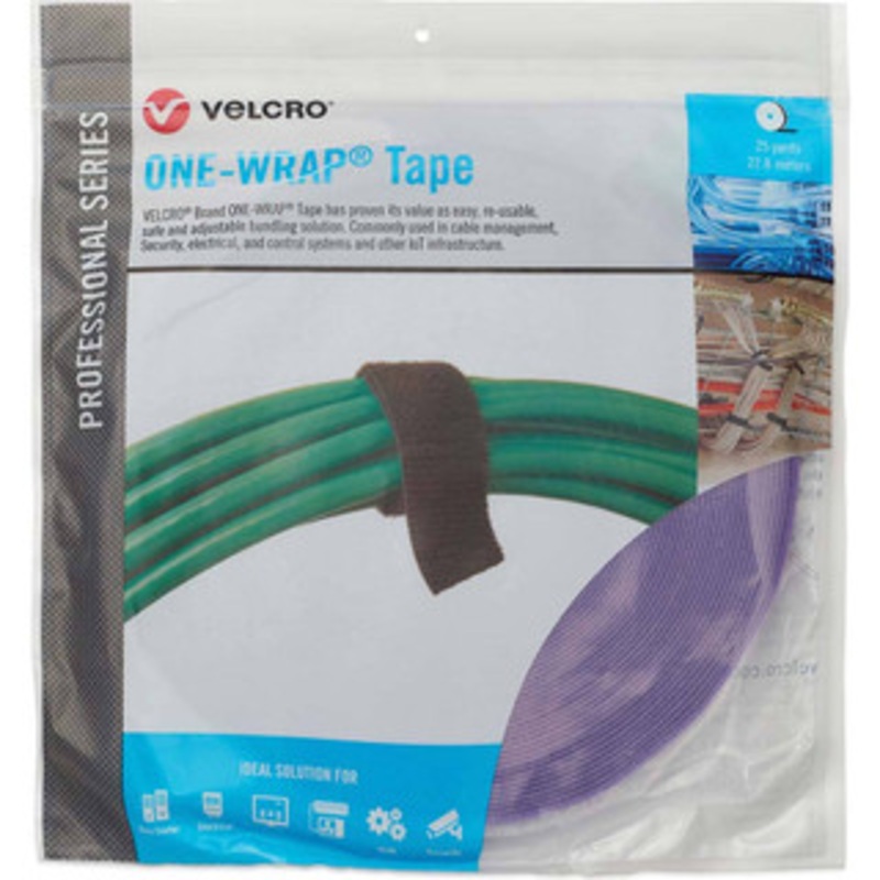 Velcro Cable Ties, Cable Tie Type: Reusable Cable Tie, Material: Hook and Loop, Color: Purple, Overall Length (Feet): 75, Overall Length (Decimal Inch): 300.00000, Maximum Bundle Diameter (Inch): 0.75 31049 - 16426934