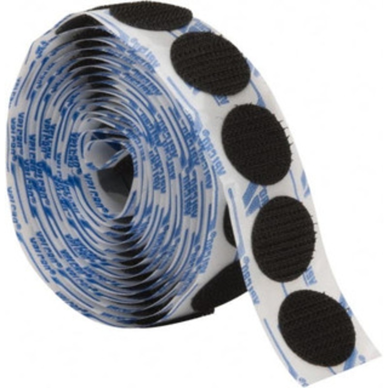 Velcro VELCOIN Hook 100 Piece 3/4 Adhesive Backed Hook Dots Packaged Pieces, Black 213023 - 67128041