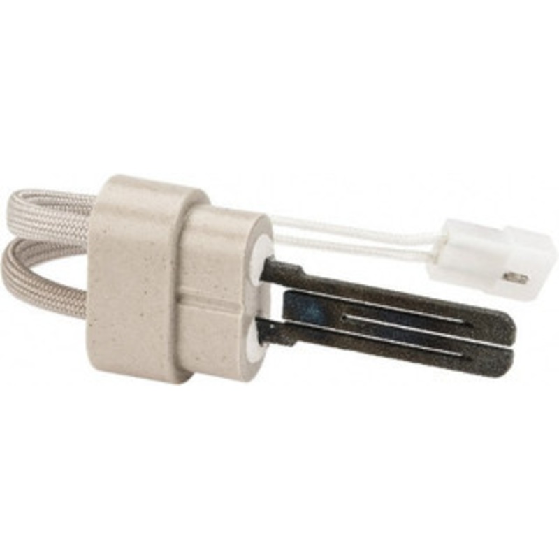 White-Rodgers 120 VAC, 5 Amp, Two Terminal Receptacle with .093 Male Pins Connection, Silicon Carbide Hot Surface Ignitor 9 Lead Length, For Use with Gas Burner 07 67A356S1 - 05287586