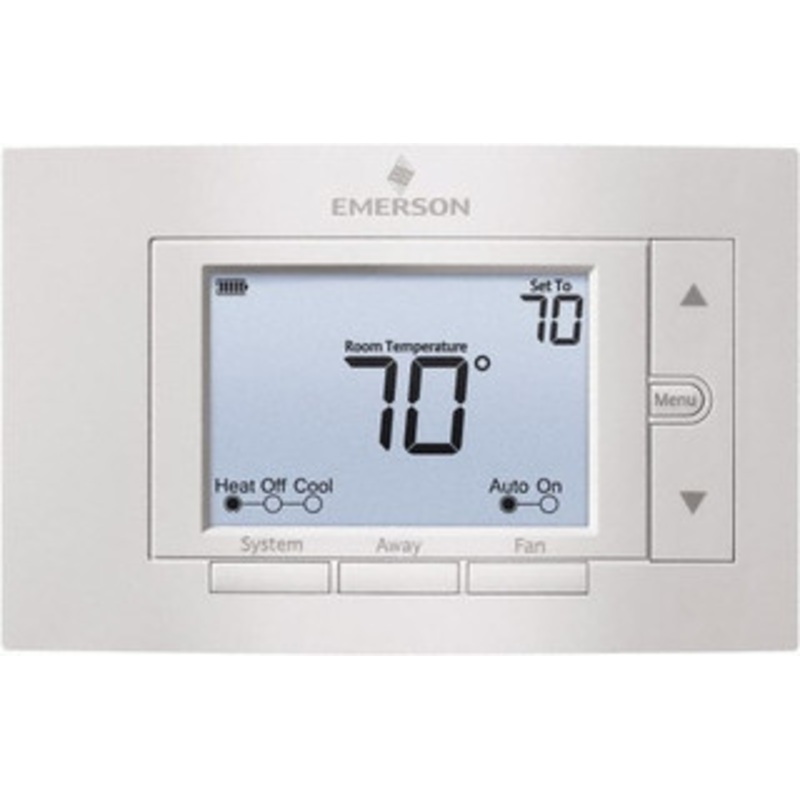 White-Rodgers 50 to 99F, 2 Heat, 2 Cool, Digital Nonprogrammable Thermostat 20 to 30 Volts, 1.77 Inside Depth x 1.77 Inside Height x 5-1/4 Inside Width, Horizontal Mount 1F85U-22NP - 54844584