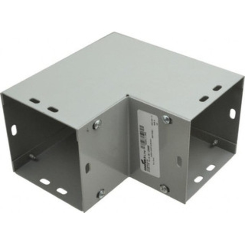 Cooper B-Line 4 Inch Wide x 4 Inch High, Raceway Elbow End 90, Gray, For Use with Lay In Wireways, Type 1 Screw Cover Wireway 78205111002 - 64073653