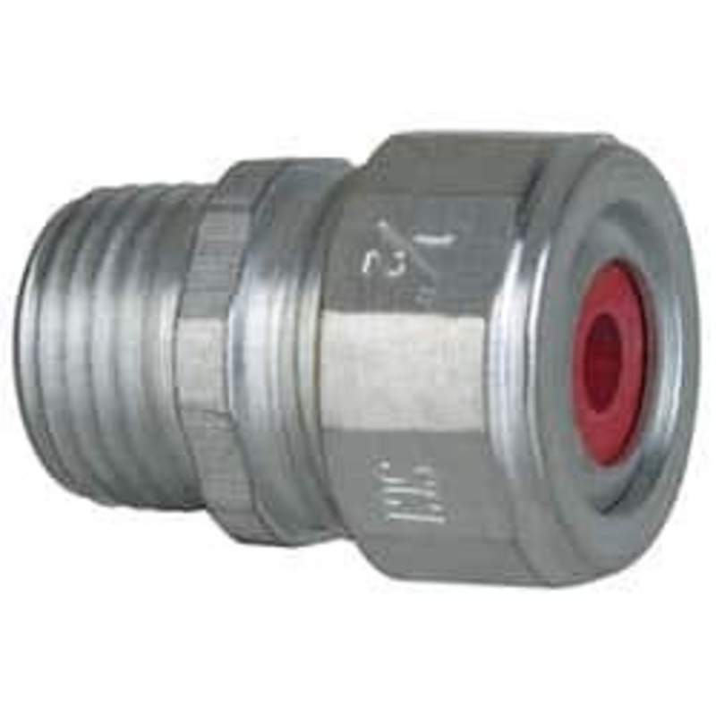 Crouse-Hinds 0.15 to 0.25 Liquidtight Straight Strain Relief Cord Grip 1/2 NPT, 1-5/16 OAL, Steel CG50 250 - 04499141