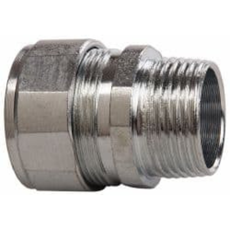 Crouse-Hinds 0.75 to 0.85 Liquidtight Straight Strain Relief Cord Grip 3/4 NPT, 1-9/16 OAL, Steel CG75 850 - 04504601