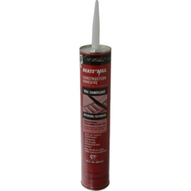 DAP 28 Fluid Ounce Container, Tan, Cartridge Synthetic Latex Construction Adhesive Service Temp from -20 to 120F, Indoor, Outdoor 7079827515 - 02572238