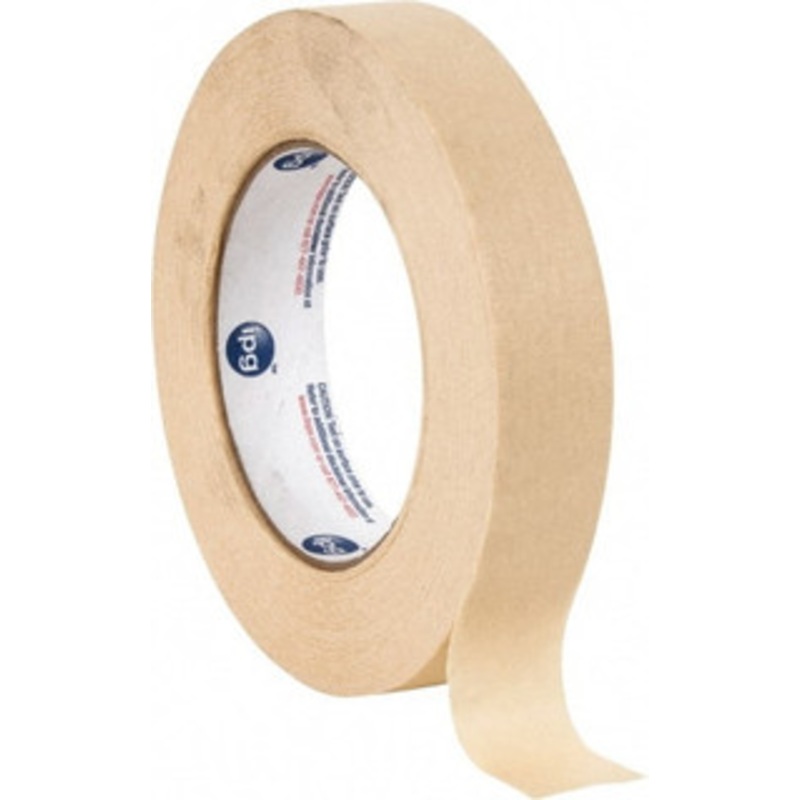 Intertape 1 Wide x 180 ft. Long x 6 mil Tan Paper Masking Tape Rubber Adhesive, 23 Lb/In Tensile Strength, Series 519 73858 - 53475497