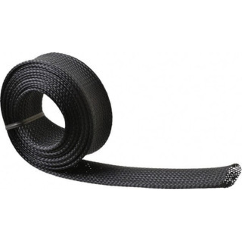 Techflex Black Braided Expandable Cable Sleeve 10 ft. Coil Length, -103 to 257F PTN1.25BK10 - 03080124
