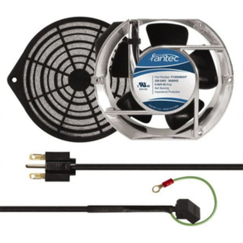 Value Collection 230 Volts, AC, 240 CFM, Oval Tube Axial Fan Kit 0.12/0.16 Amp Rating, 151mm High x 172mm Wide x 51mm Deep, Includes Fan, Fan Filter, Fan Cord CAB808 - 44905891