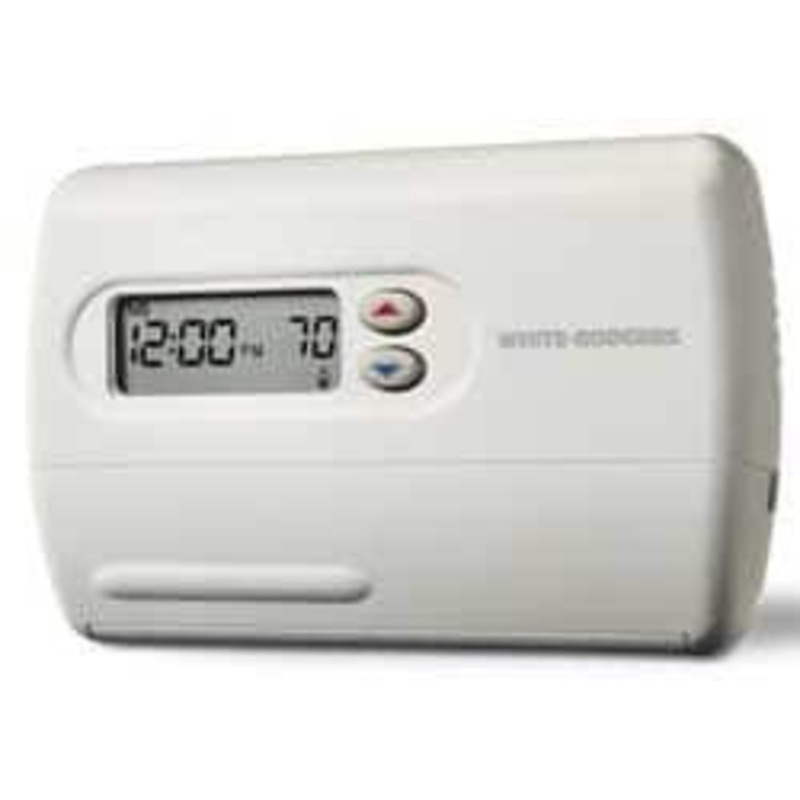 White-Rodgers 45 to 90F, 1 Heat, 1 Cool, Standard Digital 5+1+1 Programmable Single Stage Thermostat mV to 30 Volts, Electronic Switching Switch 1F80-361 - 05284963