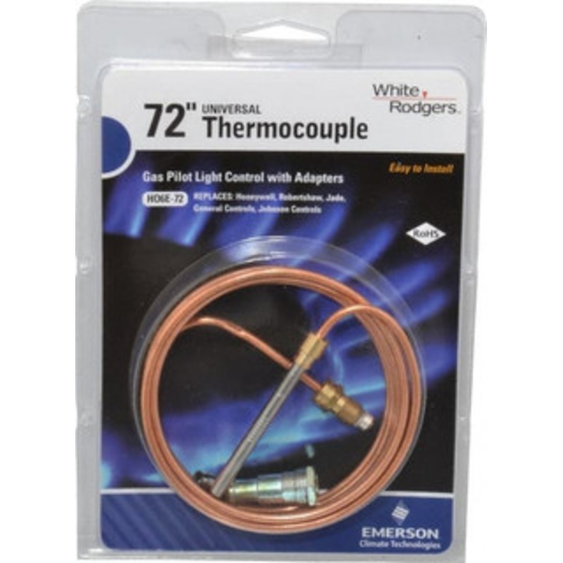 White-Rodgers 72 Lead Length Universal Replacement HVAC Thermocouple Universal Connection H06E072S1 - 05287321