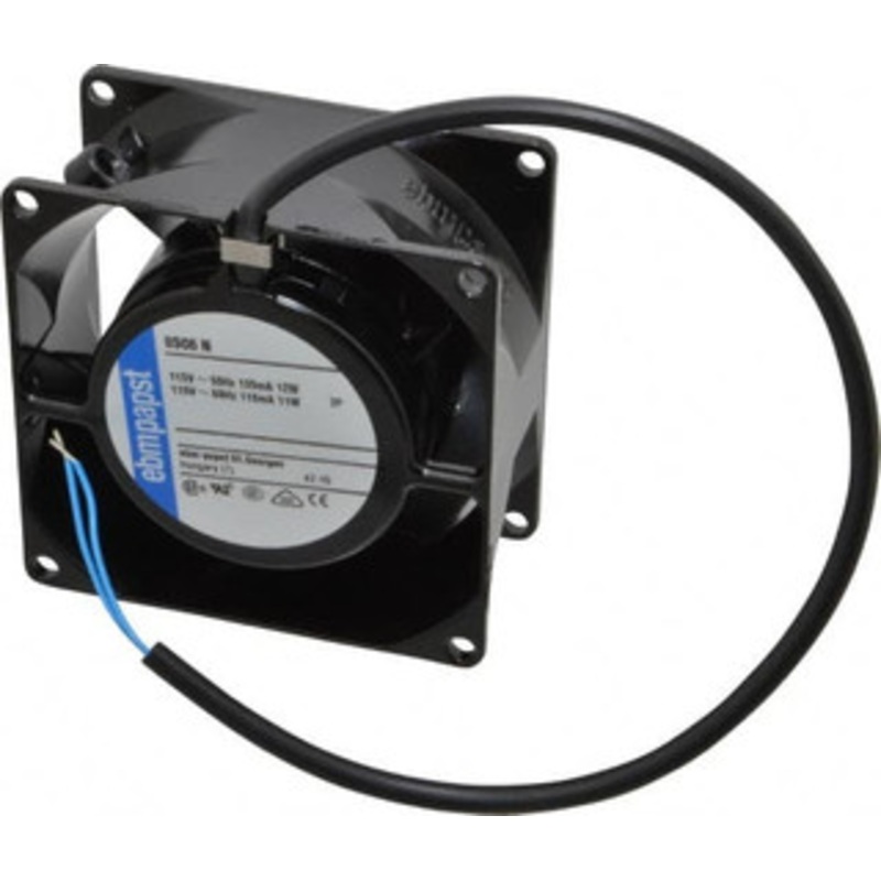 ebm-papst 115 Volts, AC, 36 CFM, Square Tube Axial Fan 0.1 Amp Rating, 80mm High x 3.15 Wide x 1-1/2 Deep 8506N - 76939933