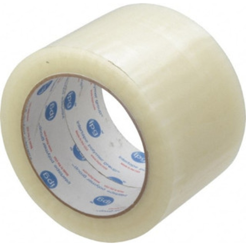 Intertape 3 x 110 Yd Clear Rubber Adhesive Sealing Tape Polypropylene Film Backing, 1.85 mil Thick, 27 Lb Tensile Strength, Series 7100 F4105-05 - 73953341