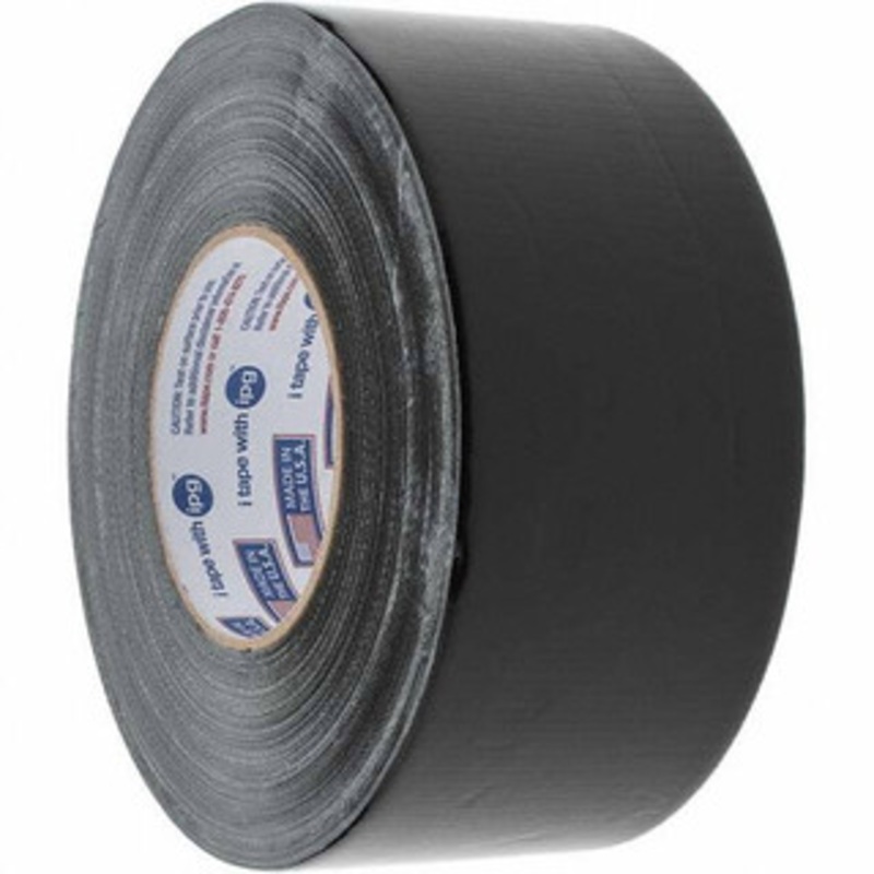 Intertape 54.8m x 2-53/64 x 11 mil Black Polyethylene Film Duct Tape Rubber Adhesive, 22 Lb Tensile Strength, 32 to 180F, Series AC36 83052 - 44833572