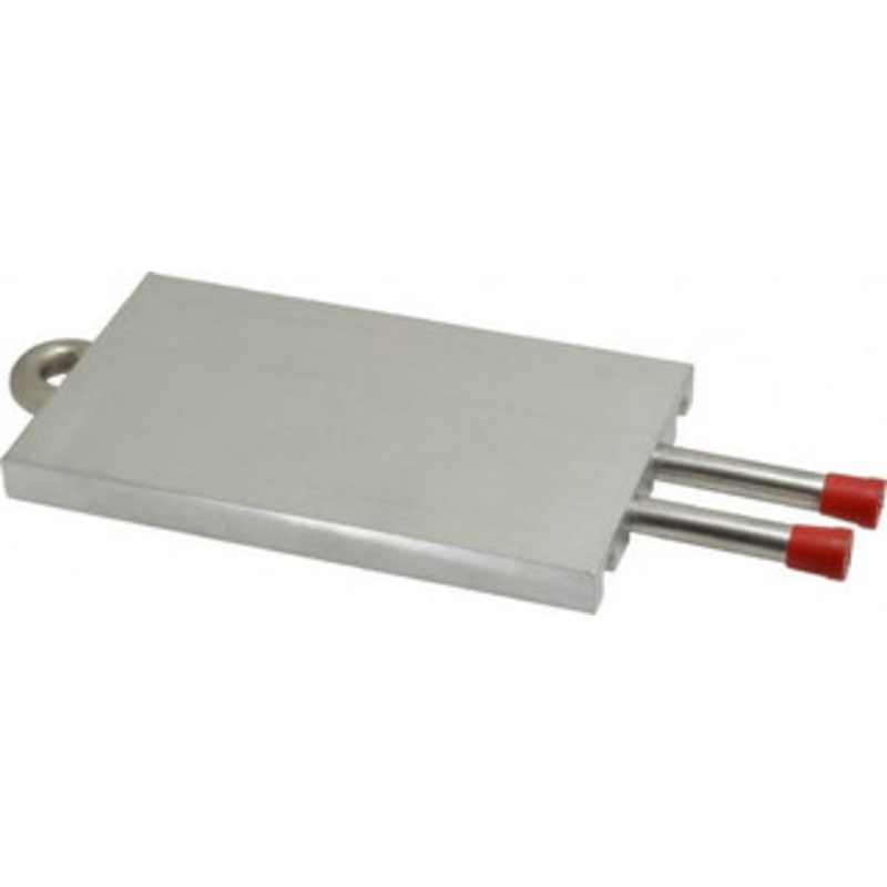 Lytron 6 Long x 3-1/2 High, Straight Connection Stainless Steel Tube Cold Plate 3/8 OD Tube, 2-Pass Fluid Path, Deionized Water or Corrosive Fluids Cooling, 1/2 Thick CP10G03 - 07440514