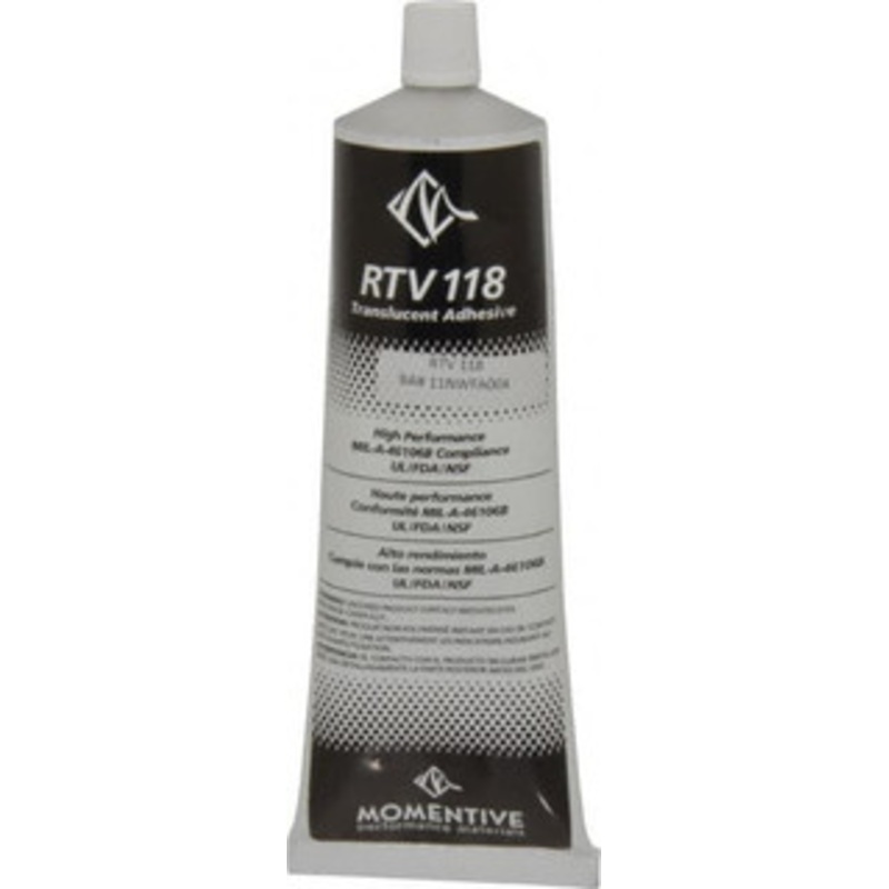 Momentive Performance Materials 10.1 oz Tube Clear RTV Silicone Joint Sealant 400F Max Operating Temp, 20 min Tack Free Dry Time, 24 hr Full Cure Time, Series RTV100 RTV118 12T - 06904767