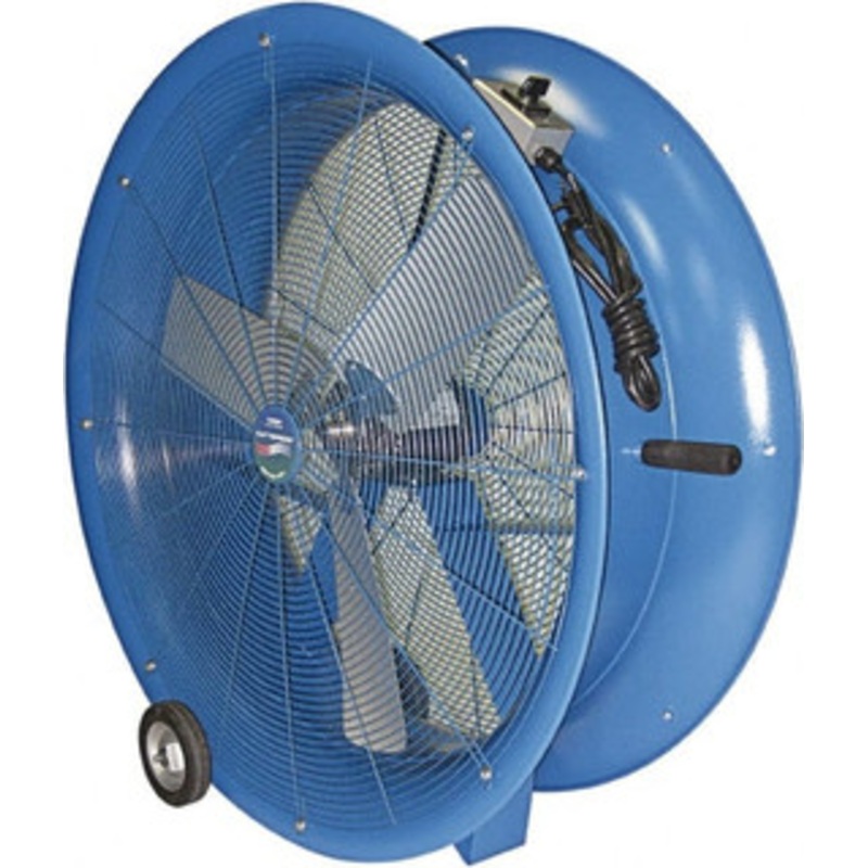 Patterson Fan 30 Blade, 1/2 hp, 7,500 CFM, Industrial Circulation Fan Floor Stand, 115 AC Volts, 6.2 Amps, 3 Speed F30A-F-SF - 81159501