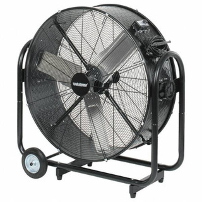 PRO-SOURCE Blower Fans & Coolers, Type: Drum Fan, Blade Size (Inch): 36, CFM: 9600, Drive Type: Direct, Mount: Floor Stand w/Wheels, Voltage: 120 PS-FE-90DfOL(E) - 37955507