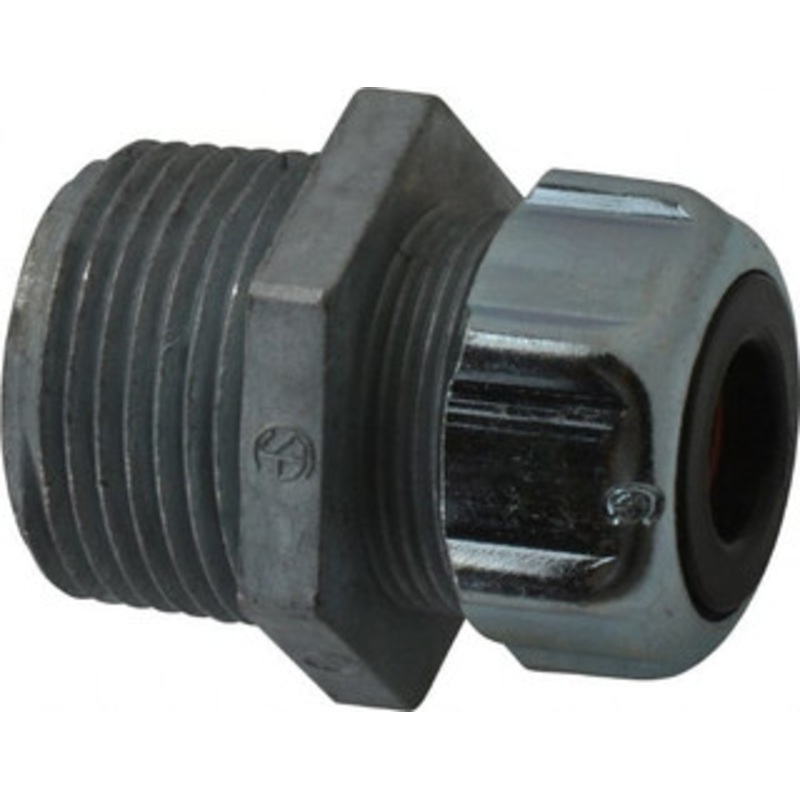 Thomas & Betts 0.25 to 0.375 Liquidtight Straight Strain Relief Cord Grip 1 NPT, 1-23/32 OAL, Zinc 2541 - 54059894