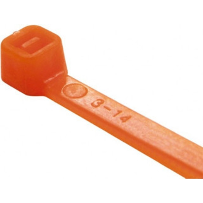 Value Collection 8 Long Orange Nylon Standard Cable Tie 50 Lb Tensile Strength, 54mm Max Bundle Diam TSL-200-S-YO-M - 68951201