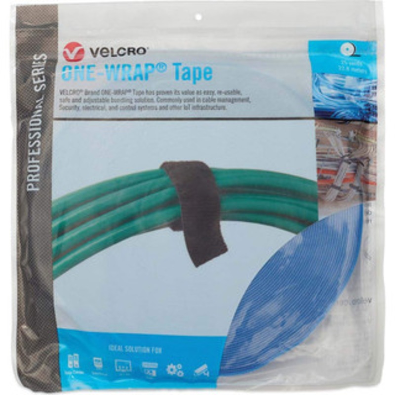Velcro Cable Ties, Cable Tie Type: Reusable Cable Tie, Material: Hook and Loop, Color: Blue, Overall Length (Feet): 75, Overall Length (Decimal Inch): 300.00000, Maximum Bundle Diameter (Inch): 1 31056 - 16427072