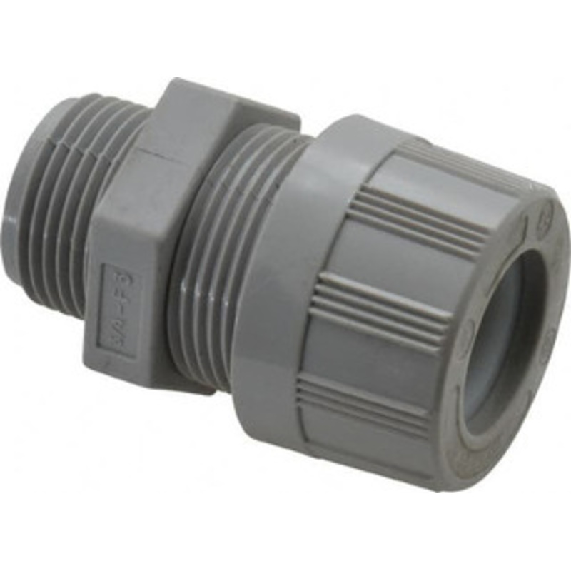 Woodhead - Molex 0.437 to 0.562 Liquidtight Straight Strain Relief Cord Grip 3/4 NPT, Nylon 5536 - 70497094