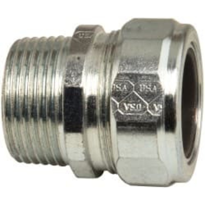 Crouse-Hinds 0.85 to 0.95 Liquidtight Straight Strain Relief Cord Grip 1 NPT, 1-7/8 OAL, Steel CG100 950 - 04499133