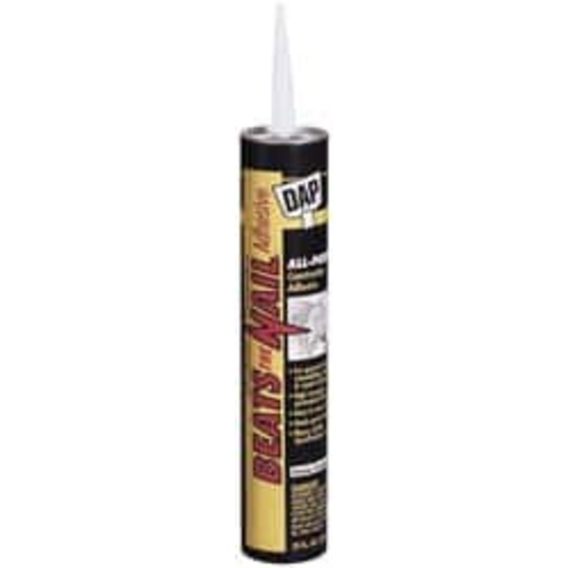 DAP 28 Fluid Ounce Container, Gray, Cartridge Synthetic Rubber Construction Adhesive Service Temp from -20 to 140F, Indoor, Outdoor 7079825084 - 02572014