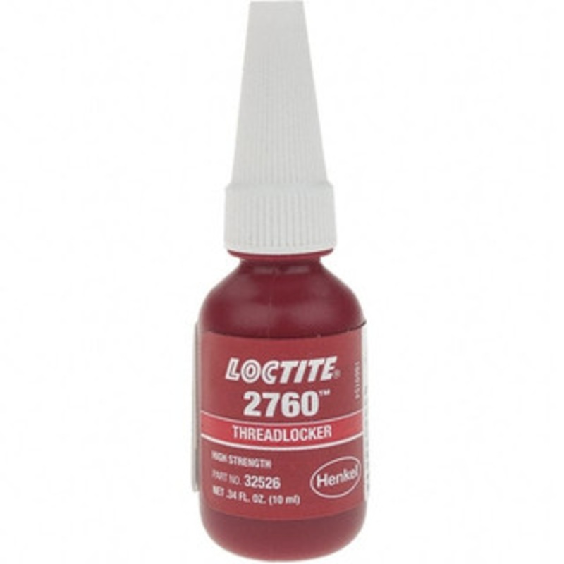 Loctite 10 mL Bottle, Red, High Strength Liquid Threadlocker Series 2760, 24 hr Full Cure Time 303441 - 08996415