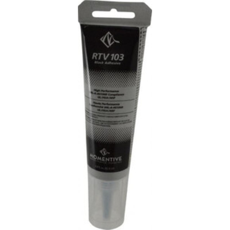 Momentive Performance Materials 2.8 oz Tube Black RTV Silicone Joint Sealant 400F Max Operating Temp, 20 min Tack Free Dry Time, Series RTV100 RTV103 3TG - 06904619
