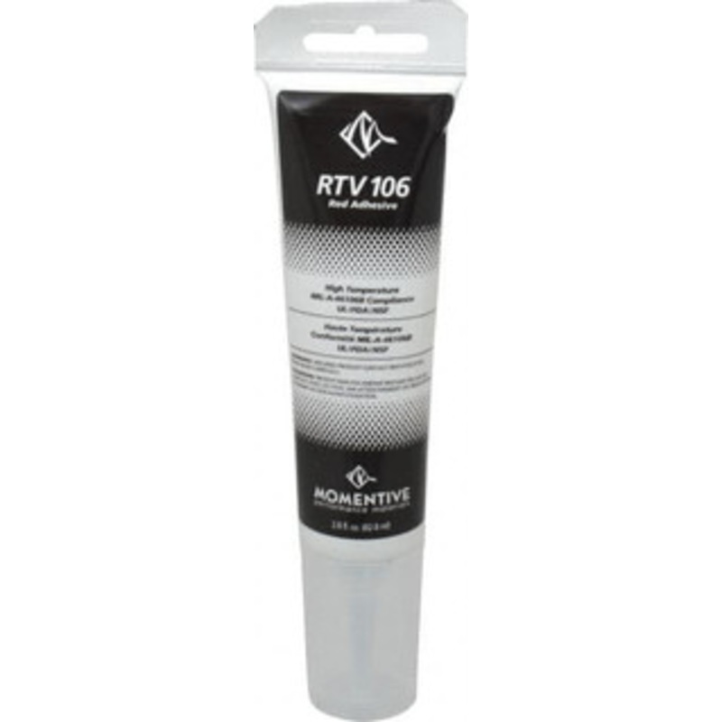 Momentive Performance Materials 2.8 oz Tube Red RTV Silicone Joint Sealant 500F Max Operating Temp, 20 min Tack Free Dry Time, 24 hr Full Cure Time, Series RTV100 RTV106 3TG - 06904734