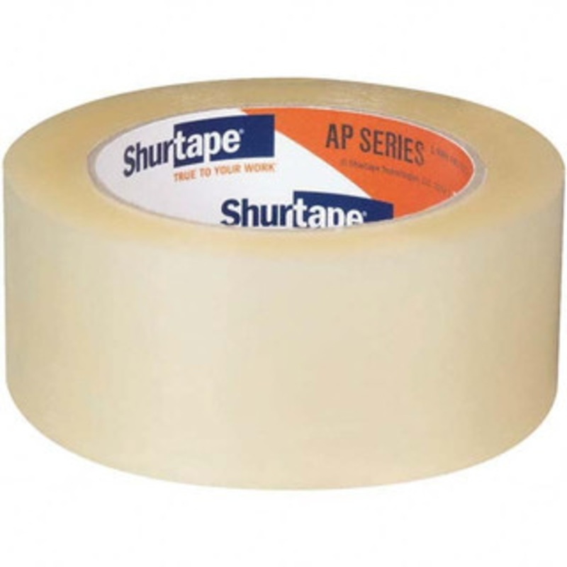 Shurtape AP 201 Production Grade Acrylic Packaging Tape Clear, 2 mil, 48mm x 100m, 1 Case (36 Rolls) 230962 - 50812767