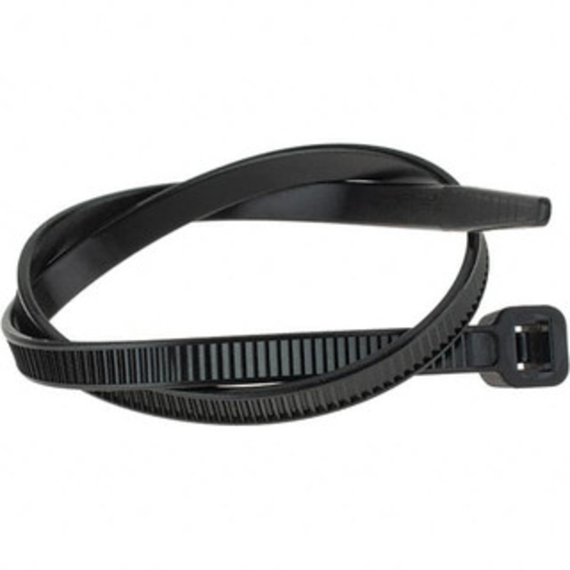 Value Collection 11.9 Long Black Nylon Standard Cable Tie 50 Lb Tensile Strength, 84mm Max Bundle Diam TSL-300-S-YB - 61431953