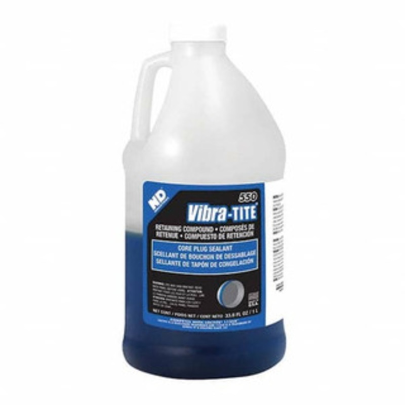 Vibra-Tite 1 L Jug, Blue, Core Plug Sealant Retaining Compound Series 550, 24 hr Full Cure Time 55000 - 00005496