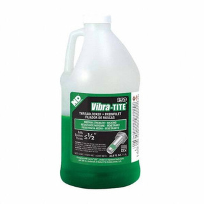 Vibra-Tite 1 L Jug, Green, Medium Strength - Wicking Grade Threadlocker Series 150, 24 hr Full Cure Time, Hand Tool Removal 15000 - 98922495