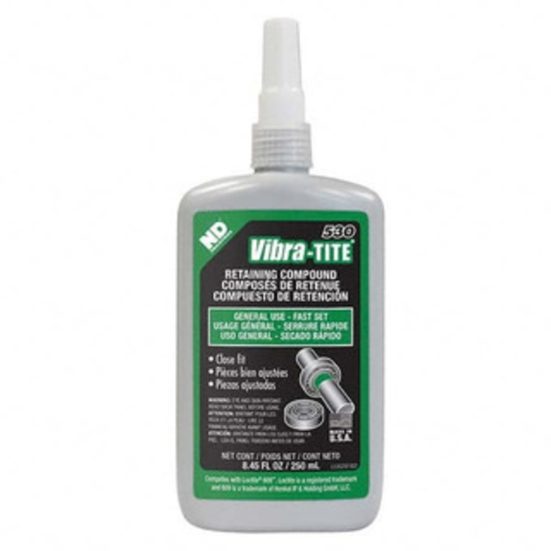 Vibra-Tite 250 mL Bottle, Green, General Purpose Retaining Compound Series 530, 24 hr Full Cure Time 53025 - 80103070