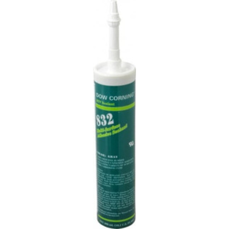 Dow Corning 10.1 oz Cartridge Gray RTV Silicone Joint Sealant -67 to 300F Operating Temp, 90 min Tack Free Dry Time, Series 832 2468514 - 00232124