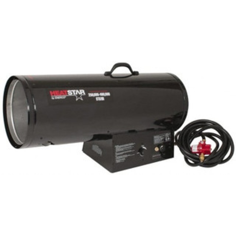 HeatStar 250,000 to 400,000 BTU Rating, Propane Forced Air Heater with Thermostat 9,000 Sq Ft Max Heating Area, (2) 100 Lb Capacity, Fuel with Propane HS400FAVT - 93178812