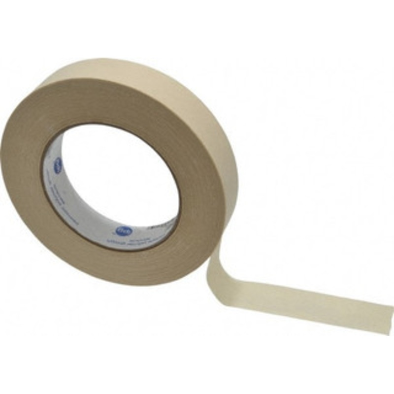 Intertape 1 Wide x 180 ft. Long x 5.8 mil Tan Paper Masking Tape Rubber Adhesive, 20 Lb/In Tensile Strength, Series PG505 PG505.121 - 02921203