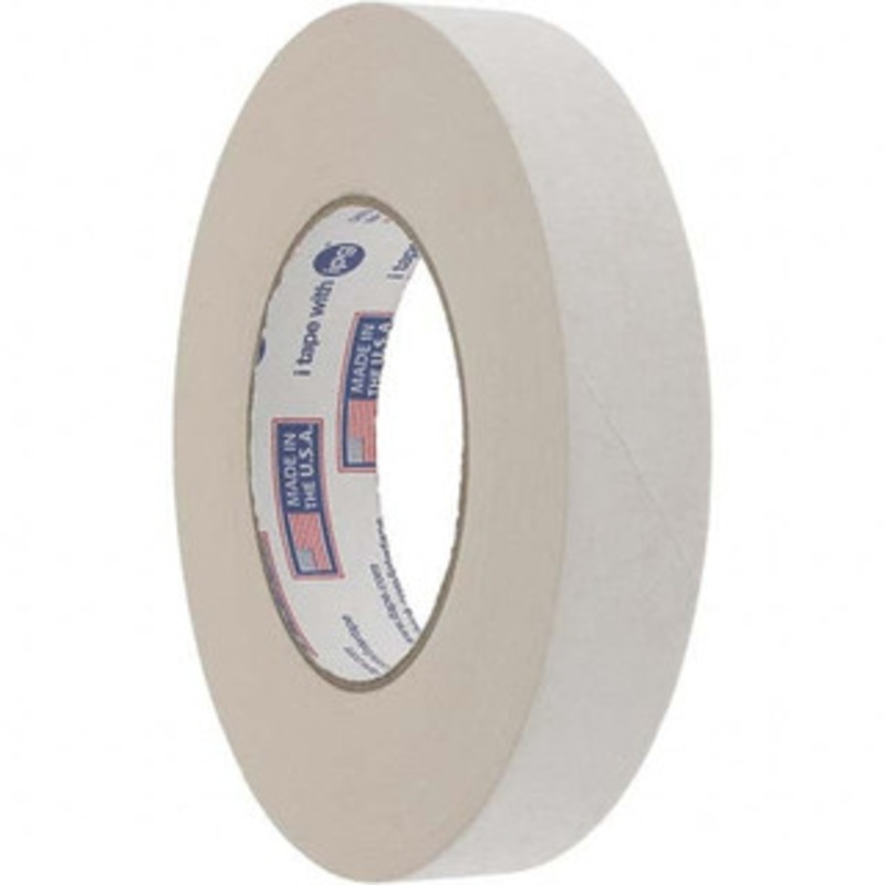 Intertape 1 Wide x 36 Yd Long x 7 mil Tan/Natural Paper Masking Paper Rubber Adhesive 72706 - 74405820