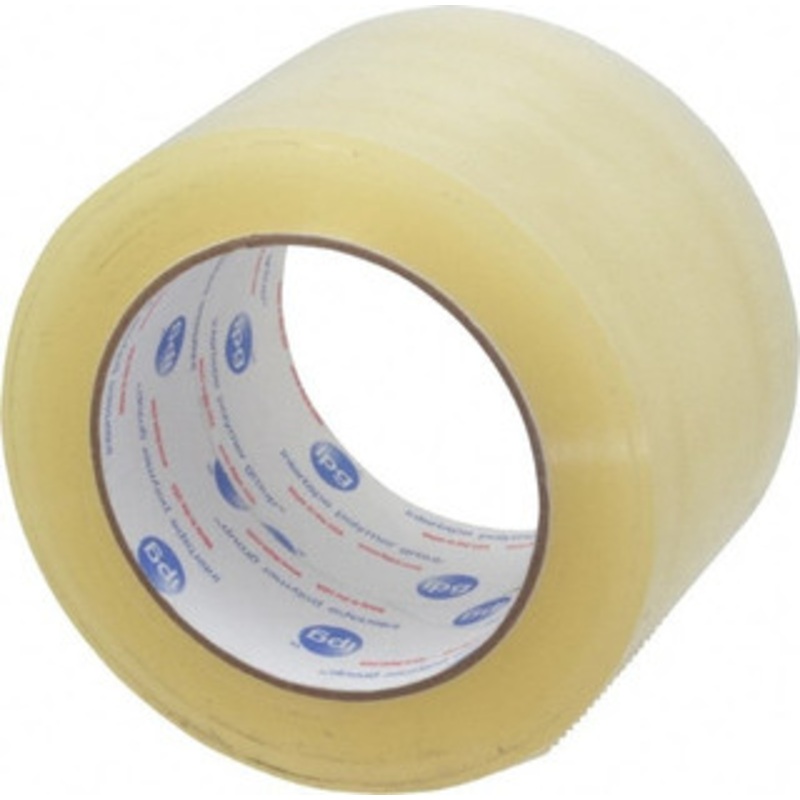 Intertape 3 x 110 Yd Clear Acrylic Adhesive Sealing Tape Polypropylene Film Backing, 2.1 mil Thick, 27 Lb Tensile Strength, Series 400 G8186 - 74405606
