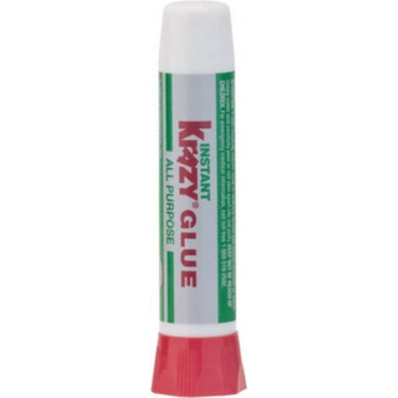 Krazy Glue 0.07 oz Tube Clear Instant Adhesive 1 min Working Time, Bonds to Ceramic, Leather, Metal, Plastic, Porcelain, Rubber, Vinyl & Wood KG517 - 83665885
