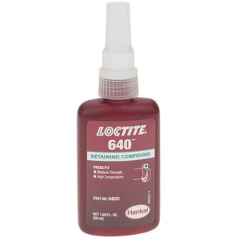 Loctite 50 mL Bottle, Green, High Strength Liquid Retaining Compound Series 640, 24 hr Full Cure Time 135520 - 80625940