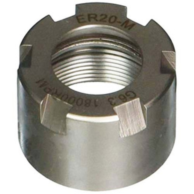 Precise M-Type Mini ER-20 Collet Chuck Nut, Thread M24 X 1.0 - 3900-0682